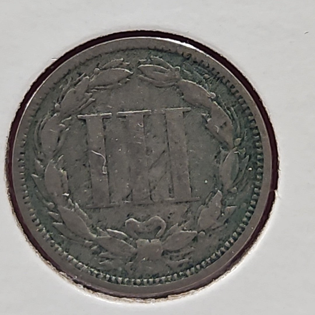 1865 3-Cent Piece Nickel Three Cent Very Good B1052