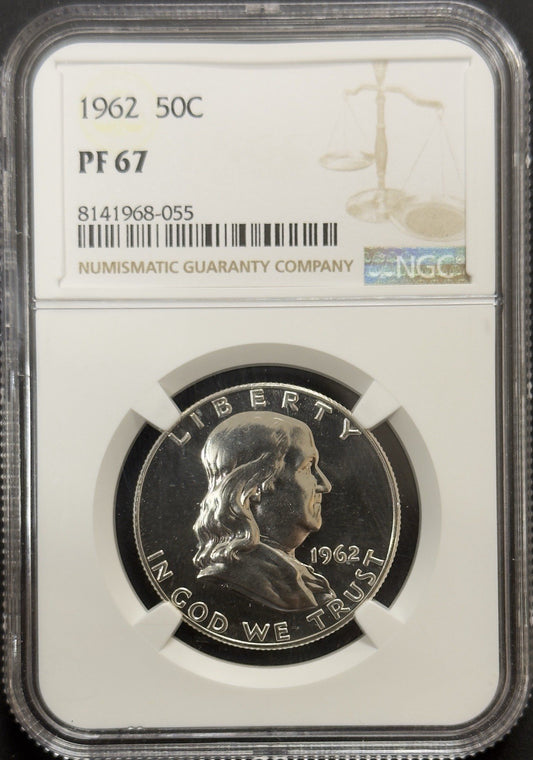 1962 Franklin Half Dollar - NGC PF67 ( 40474 )