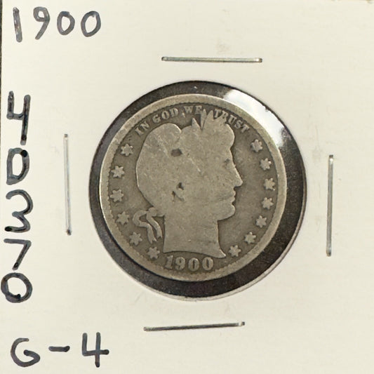 1900 Barber Quarter - Good ( 40370 )