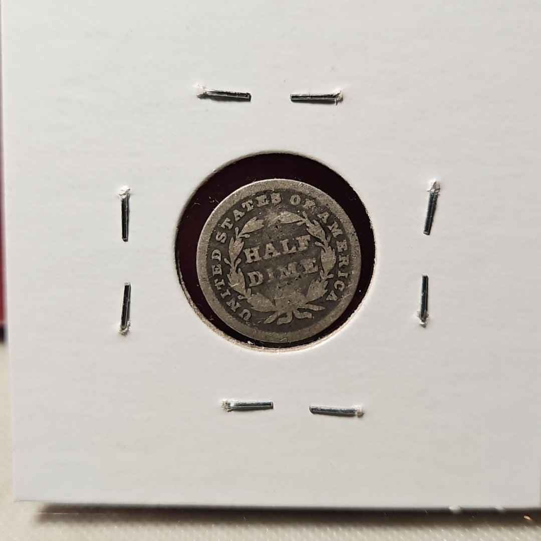 1838 Seated Liberty Half Dime Type 2 LG Stars B1053