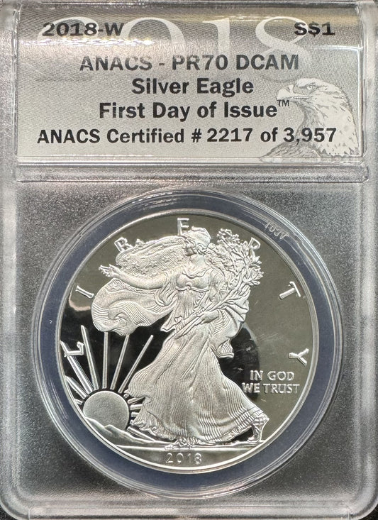 2018 W American Eagle - ANACS PF70 ( 40301 )