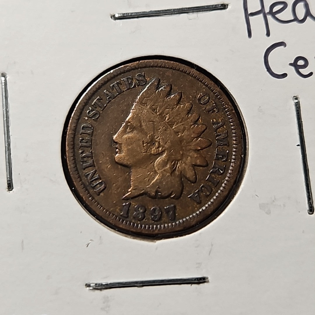 1897 Indian Head Cent Good-Very Good B1067
