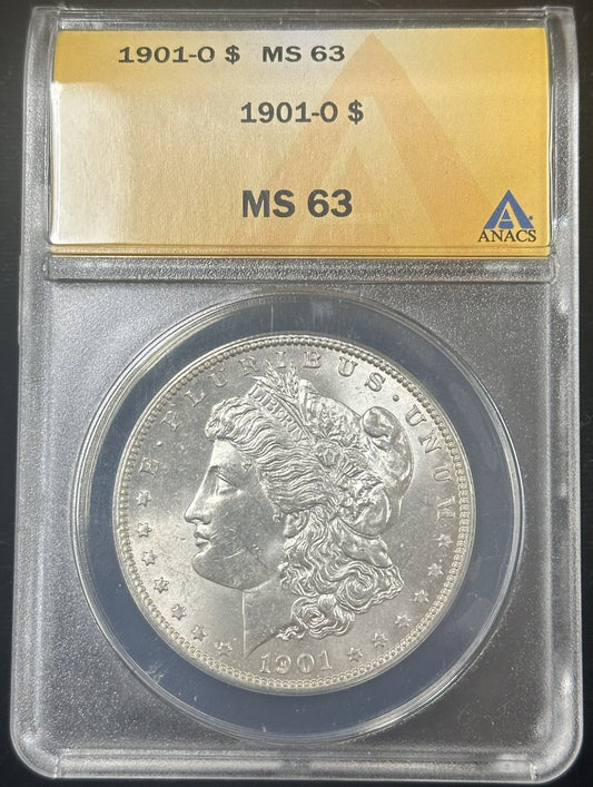 1901 O Morgan Silver Dollar ANACS MS63 - 40273