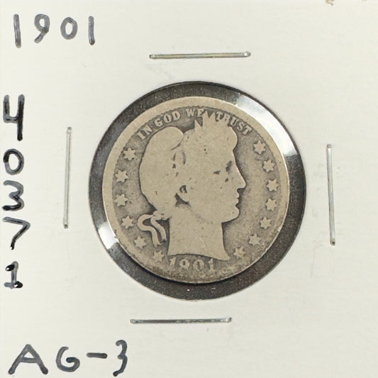 1901 Barber Quarter - About Good ( 40371 )