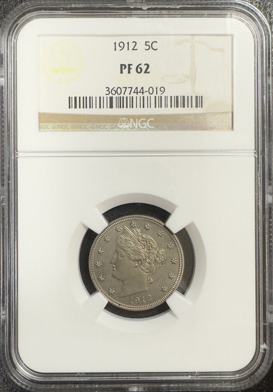 1912 V Nickel - NGC PF62 ( 40367 )