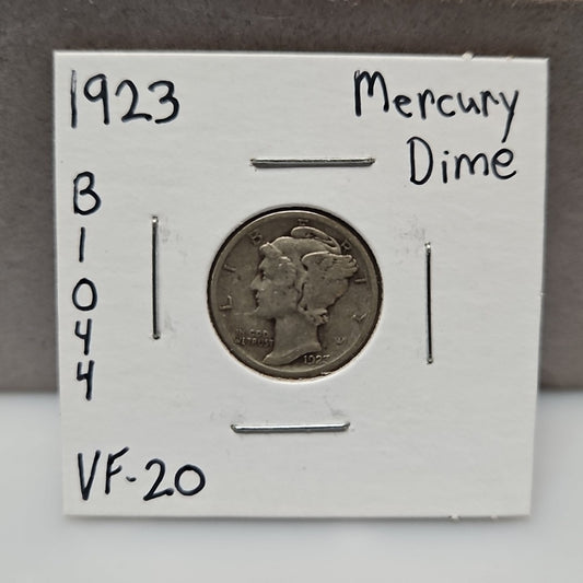 1923 Mercury Dime Very Fine B1044