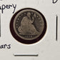 1838 Seated Liberty Half Dime Type 2 LG Stars B1053