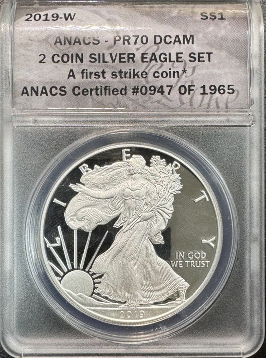 2019 W American Eagle - ANACS PR70 DCAM ( 40302 )
