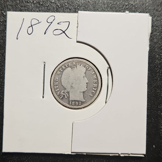 1892 Barber Dime Good B1007