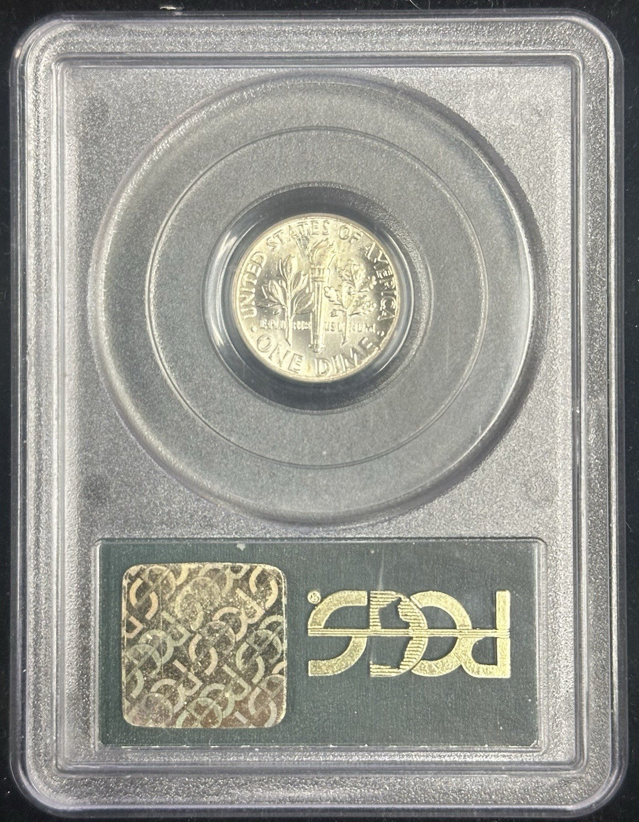 1964 Roosevelt Dime Pcgs MS64 Sample Slab - JP7
