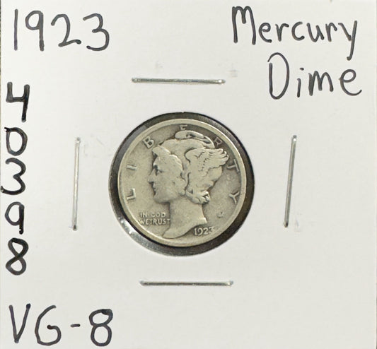 1923 Mercury Dime - Very Good ( 40398 )