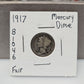 1917 Mercury Dime Fair B1046