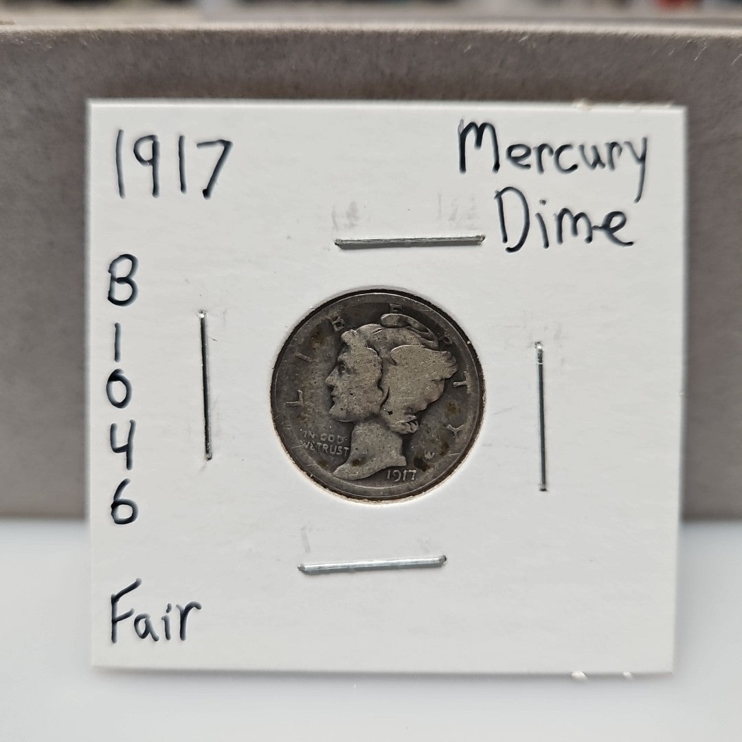1917 Mercury Dime Fair B1046