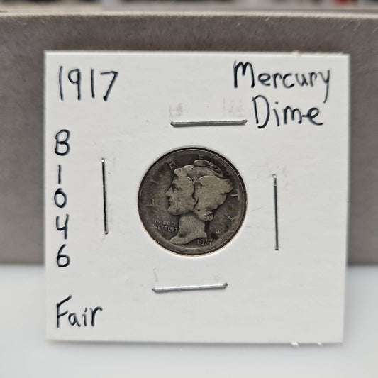 1917 Mercury Dime Fair B1046