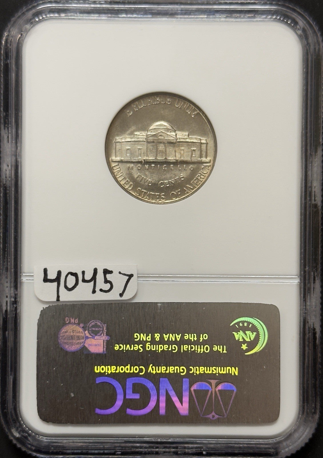 1939 Jefferson Nickel Reverse Of 40 - NGC MS66 ( 40457 )