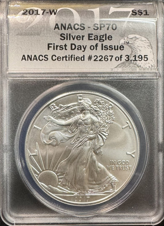 2017 W American Eagle - ANACS SP70 ( 40295 )