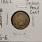 1862 Indian Head Cent Good Plus B1059