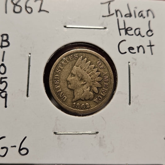 1862 Indian Head Cent Good Plus B1059