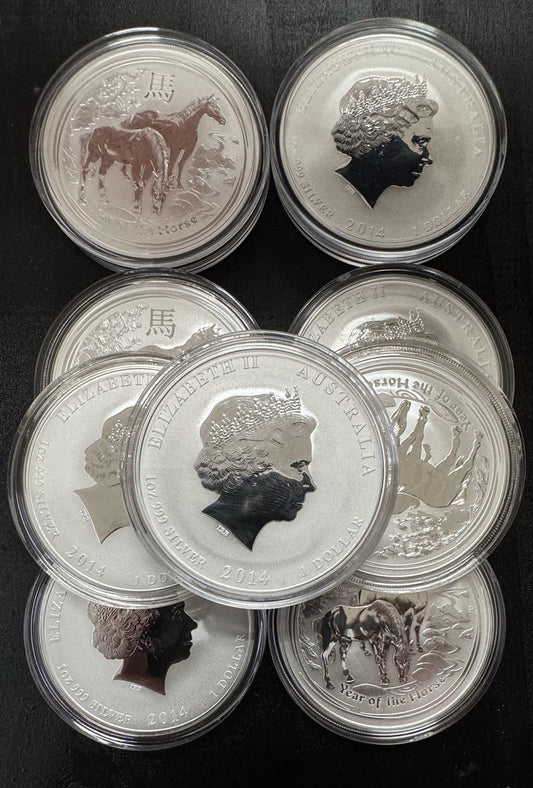 2014 $1 Australia Year Of The Horse Reverse Proof 