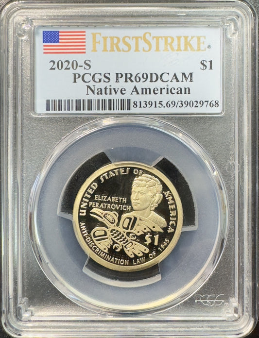 2020 S Native American, Elizabeth Peratrovich - PCGS PF69 DCAM ( 40243 )