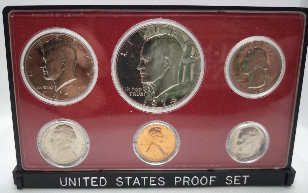 1974 United States Mint PROOF SET ( CLAD ) In OGP Original Government Packaging