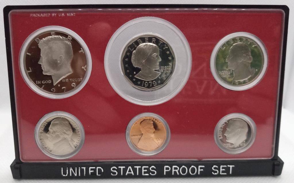 1979 United States Mint PROOF SET ( CLAD ) SBA Dollar In OGP Original Government Packaging