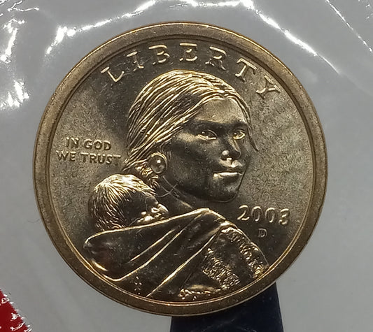 2003 D Sacagawea Dollar From UNC Mint Set In Cello #W1001