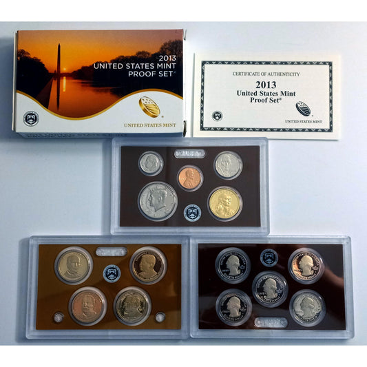 2013 United States Mint PROOF SET ( CLAD ) With OGP & COA!