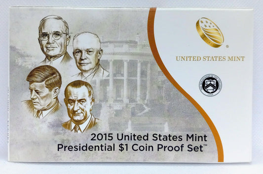 2015 United States Mint PRESIDENTIAL DOLLAR COIN PROOF SET With OGP & COA!