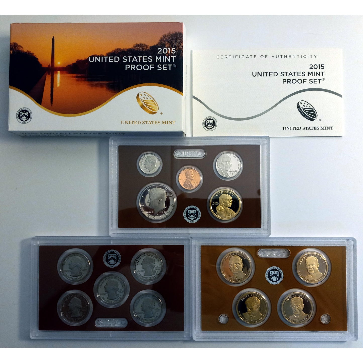 2015 United States Mint PROOF SET ( CLAD ) With OGP & COA!