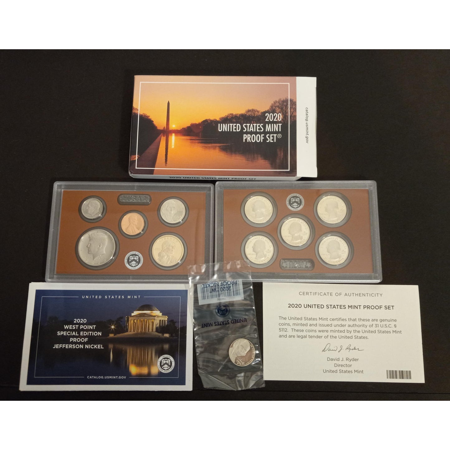 2020 United States Mint PROOF SET ( CLAD ) with PROOF W NICKEL - OGP & COA!